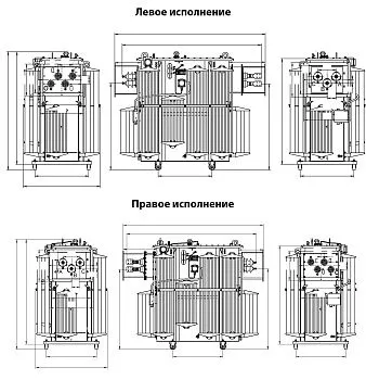 Фото чертежа ТМГФ 1600/6/0,4 Фото чертежа ТМГФ 1600/6/0,4